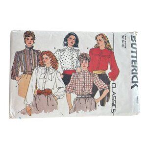 Vintage Butterick 4625 Misses Classics Blouse Pattern Sizes 12-14-16 Sewing CUT